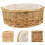 2Pcs Wicker Bread Basket Portable Fruit Snack Basket 8