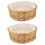 2Pcs Wicker Bread Basket Portable Fruit Snack Basket 5