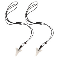10Pcs Durable Resin Sharks Teeth Necklace White Decorative Neck Chain
