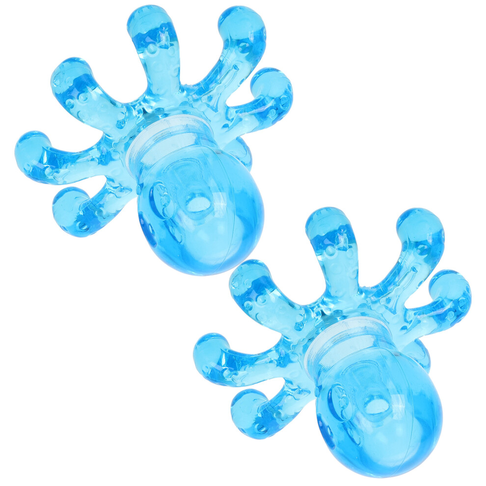 Inoomp 4 Pcs Portable Scalp Massager With Octopus Design Blue