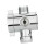 2Pcs Practical Silver Shower Diverter Valve Stainless Steel 3-Way 8