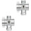 2Pcs Practical Silver Shower Diverter Valve Stainless Steel 3-Way 3