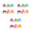 18 Pcs Artificial Round Rose Cake Model Set For Dessert Display And Play 3