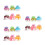 18 Pcs Artificial Round Rose Cake Model Set For Dessert Display And Play 7