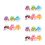 18 Pcs Artificial Round Rose Cake Model Set For Dessert Display And Play 8