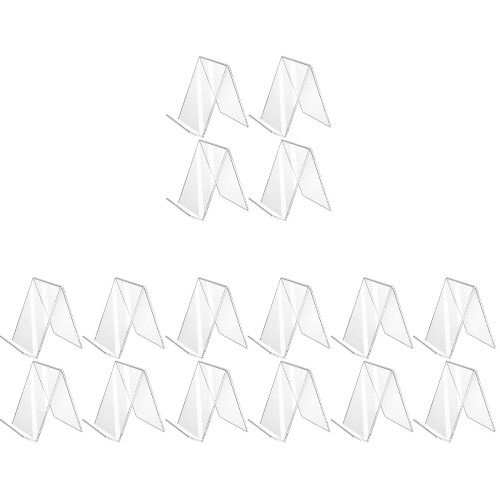 16 Pcs Acrylic Display Stand L-Shape Slanted Menu Holder 1
