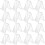 16 Pcs Acrylic Display Stand L-Shape Slanted Menu Holder 5