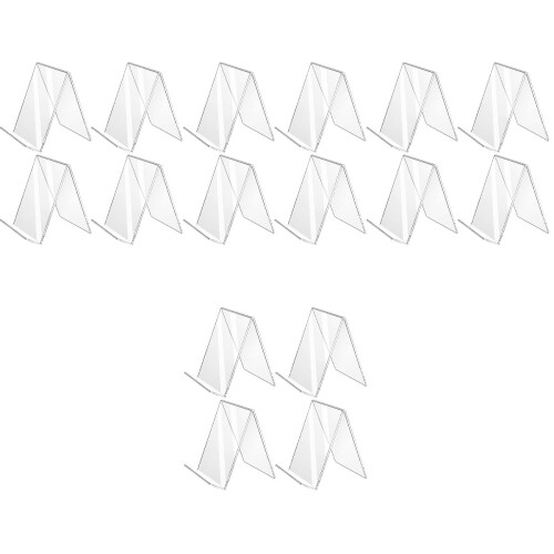 16 Pcs Acrylic Display Stand L-Shape Slanted Menu Holder 2