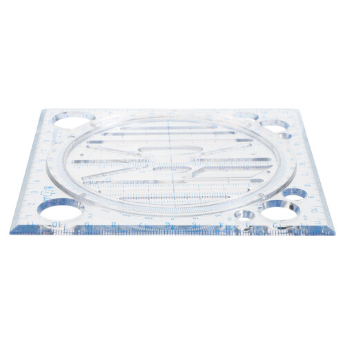 3Pcs Geometric Drawing Template Plastic Stencil With Angle Measurement 2