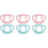 6Pièces Poignées Bébé Pour En Silicone Design Mignon 4