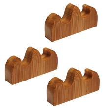 2 Pcs Bamboo Pen Holder Stand Chinese Writting Brush Calligraphy