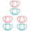 6Pièces Poignées Bébé Pour En Silicone Design Mignon 2