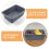 3Pcs Commercial Plastic Rectangular Washing Tub Multipurpose Bin 7