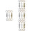 12 Pcs Short Pearl Chains For Bag DIY Round Imitation Pearl Bead Handle 8
