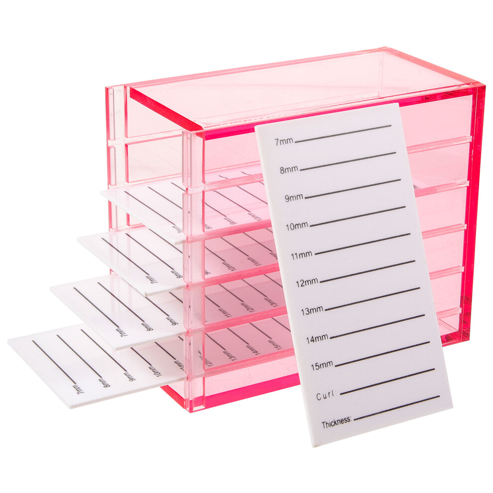 Inoomp 2Pcs Acrylic Eyelash Storage Box Transparent Organizer