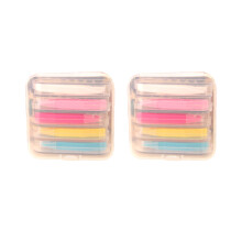 4 Boxes Of Colorful Lens Tweezer Inserter Clips Mixed Color