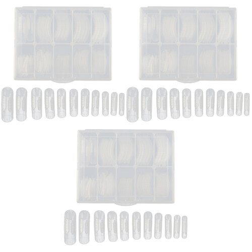3 Boxes Nail Patch Art Tool For Finger Nails Fingernail Molds Tips 2