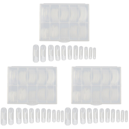 3 Boxes Nail Patch Art Tool For Finger Nails Fingernail Molds Tips 1