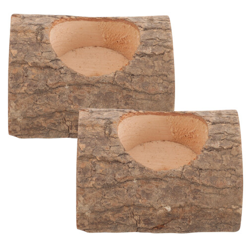 10 Pcs Candle Holder Stump Shape Desktop Tea Light Centerpiece 1