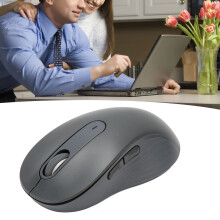 Kabellose schwarzer BT/USB-Silent-Click-Maus mit 800 mAh Akku, einstellbarer DPI