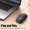 Wireless Black Bluetooth/USB Silent Office Mouse with 800mAh AA Battery 3