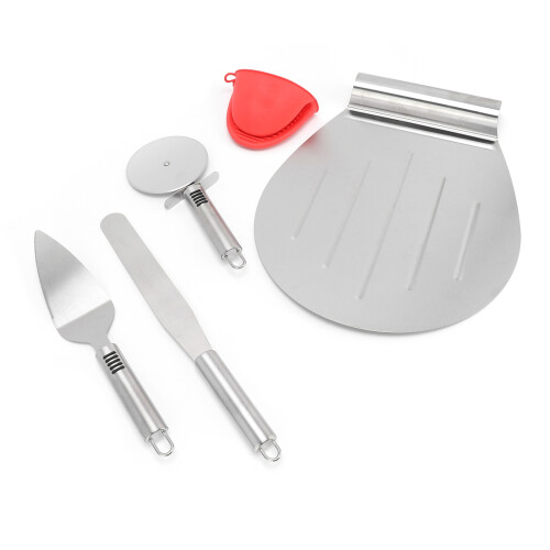 5PCS Stainless Steel Pizza Spatula Cutting Tool 1