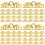 120Pièces Étiquettes Dorées Graduation Pour Décor Table 7
