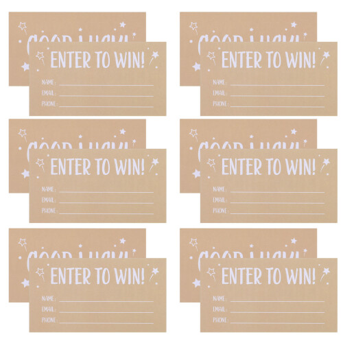 1000 Pcs Blank Raffle Tickets With Name Email Phone Fields