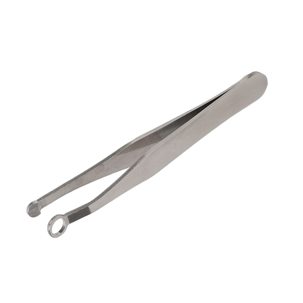 Stainless Steel Nose Hair Trimming Tweezers With Round Tip Portable Grooming For Nose Hair Sideburns And Brows