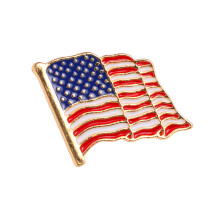 3 Pcs National Flag Brooch Alloy Lapel Pin Costume Jewelry