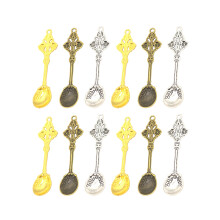 180 Pcs Diy Spoon Shape Alloy Pendant For Kids Girls