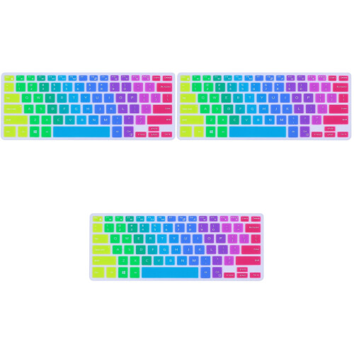 3Stk Tastaturfolie Silikon Mehrfarbig Elastisch Langlebig 2