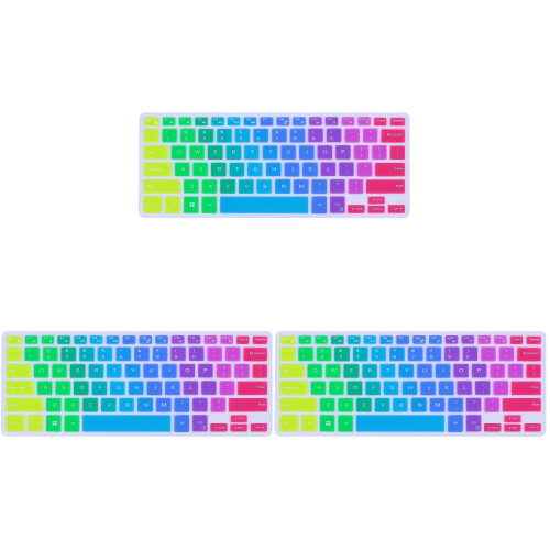 3Stk Tastaturfolie Silikon Mehrfarbig Elastisch Langlebig 1
