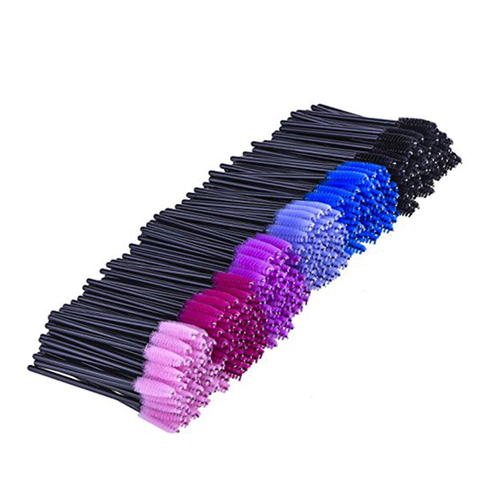Iplusmile 900 Pcs Multicolor Disposable Mascara Wands Eyelash Brush Kit