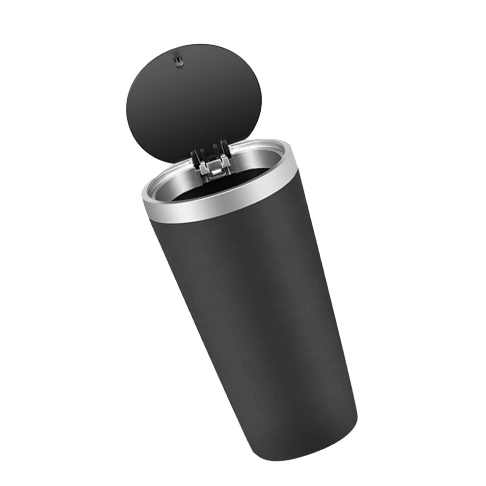 Durable Washable Leakproof Car Trash Can Bin With Lid, Abs, Mini Cup Holder Design 4921352153564