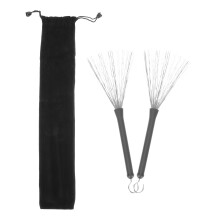 2Ensembles Accessoires Batterie Brosses Métal Pour Performance Jazz