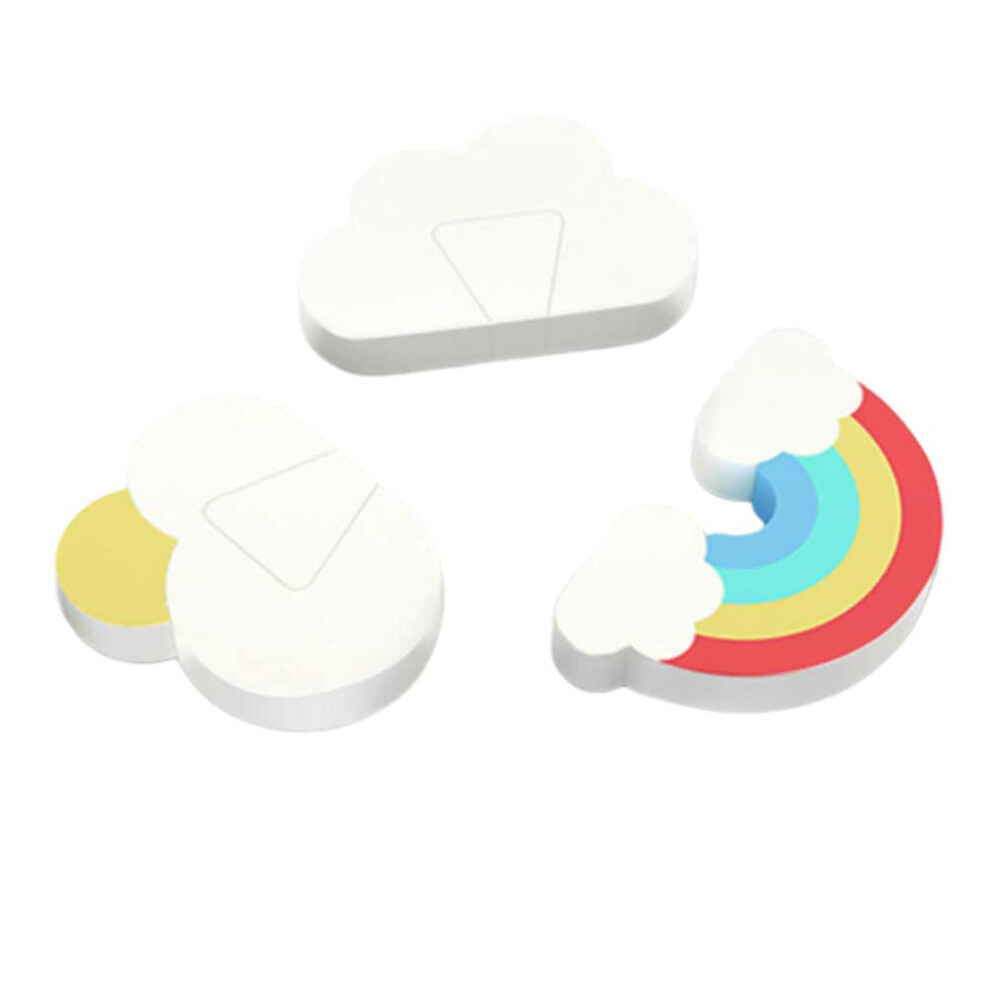 3Pcs Rainbow Pattern Door Stopper Eva Pinch Guard For Finger Safety Aboofan