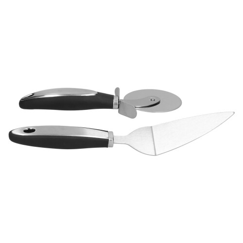 2Pcs Pizza Cutter Spatula Stainless Steel Non-Slip Handle 2
