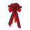 Red Black Plaid Tree Topper Bow for DIY Christmas Wreath 2