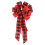 Red Black Plaid Tree Topper Bow for DIY Christmas Wreath 3
