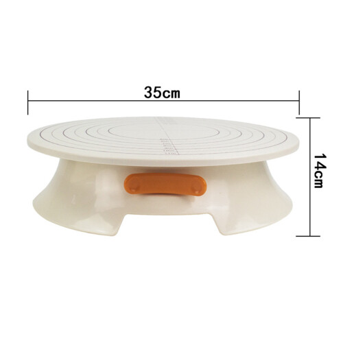 1Pc 12 Inch Plastic Rotating Cake Turntable With Scale For Home Bakery 1