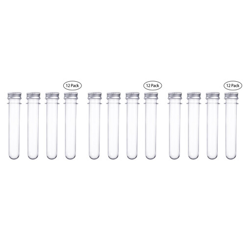 3Pcs 12Pcs Plastic Test Tubes With Screw Caps 40Ml 2