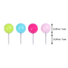 200 Pcs 10mm Colorful Ball Shaped Corkboard Pushpins For Office School