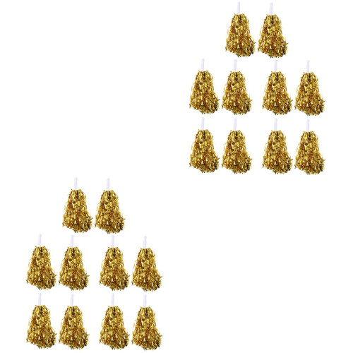 20 Pcs 5 Pairs 25G Plastic Cheering Balls With Handle For Cheerleading 2