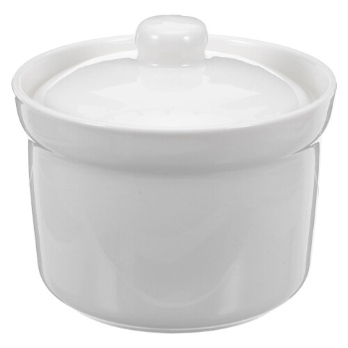 4Pcs Ceramic Stew Bowl With Lid For Soup Dessert