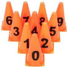 2 Sets Of Numbered Soccer Cones For Agility Training