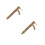 2 Pcs Practical Kitchen And Bathroom Copper Water Tap For Home Golden 3