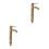 2 Pcs Practical Kitchen And Bathroom Copper Water Tap For Home Golden 4