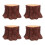 4Pcs Led Flame Lamp Resin Tree Stump Night Light Usb Powered 1.5W 7