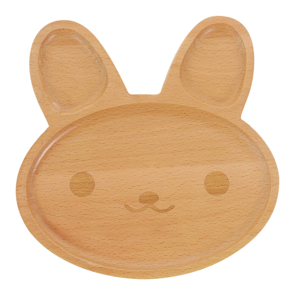 4Pcs Wooden Rabbit Plate Snack Fruit Tray For Parties Holidays Iplusmile